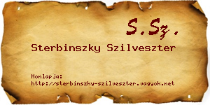 Sterbinszky Szilveszter névjegykártya